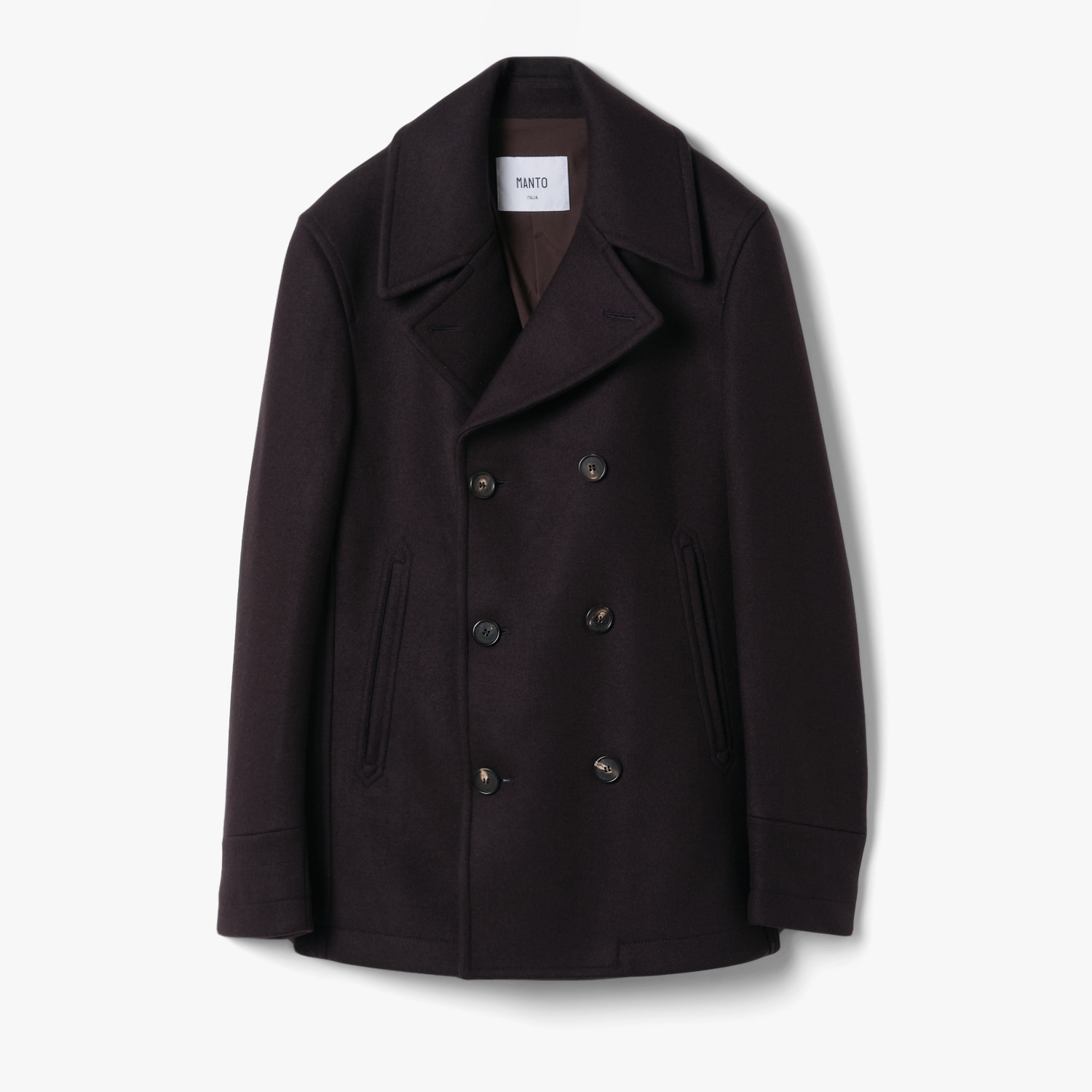 DENSE JERSEY DOUBLE BREASTED JACKET BLACK