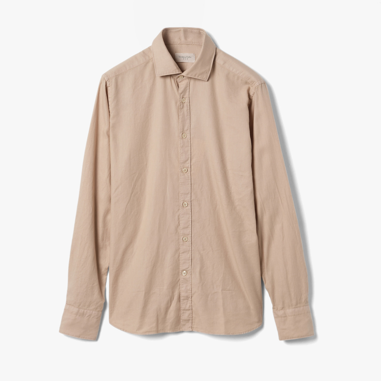REGULAR FIT COTTON SHIRTS LIGHT BROWN