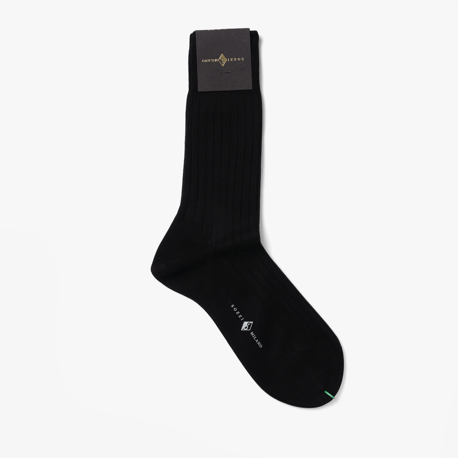 CLASSIC SHORT RIB SOCKS (SCOTTISH THREAD) BLACK