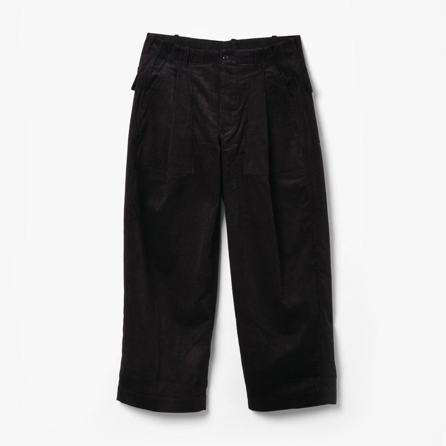 SULFUR DYED CORDUROY UTILITY PANTS BLACK