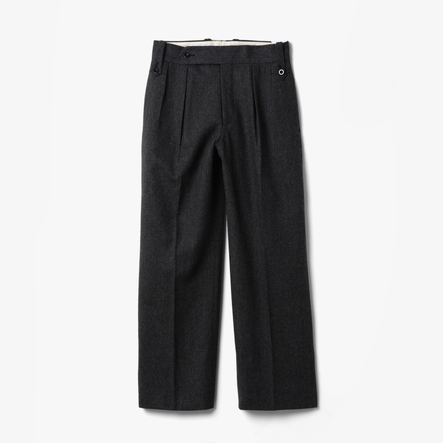 BRITISH ARMY TWEED CHINO PANTS CHARCOAL GRAY