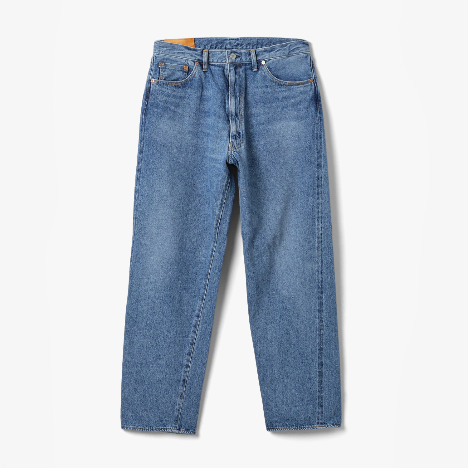 5P ZIPPER FRONT DENIM PANTS WASHED BLUE