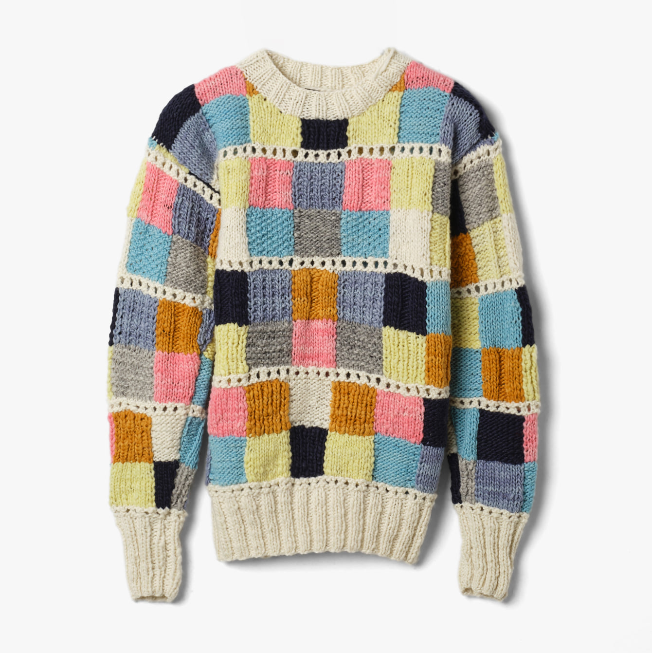 SAMPLER SQUARES PULLOVER MULTI