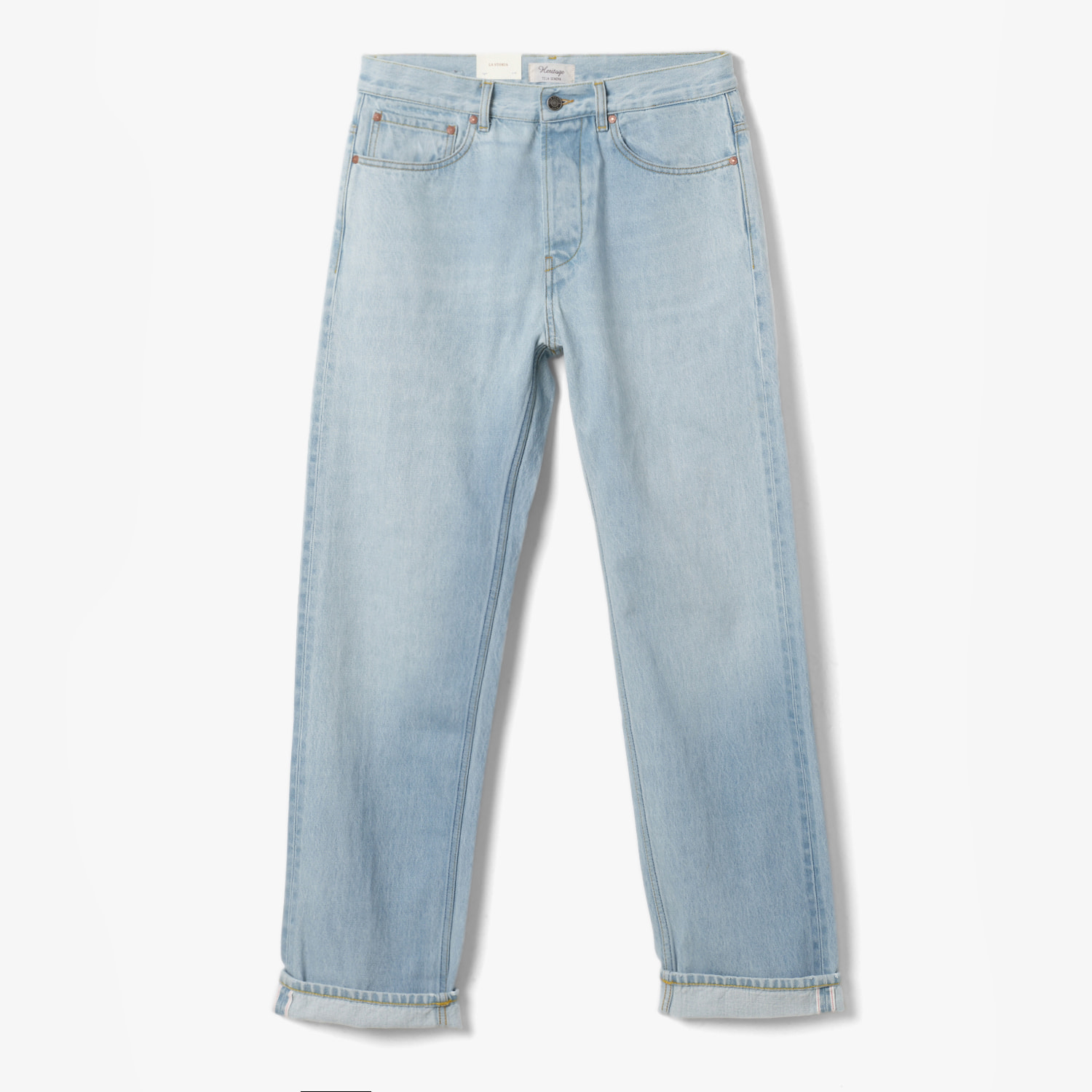 RODOLFO 5 POCKET DENIM PANTS WASHED BLUE
