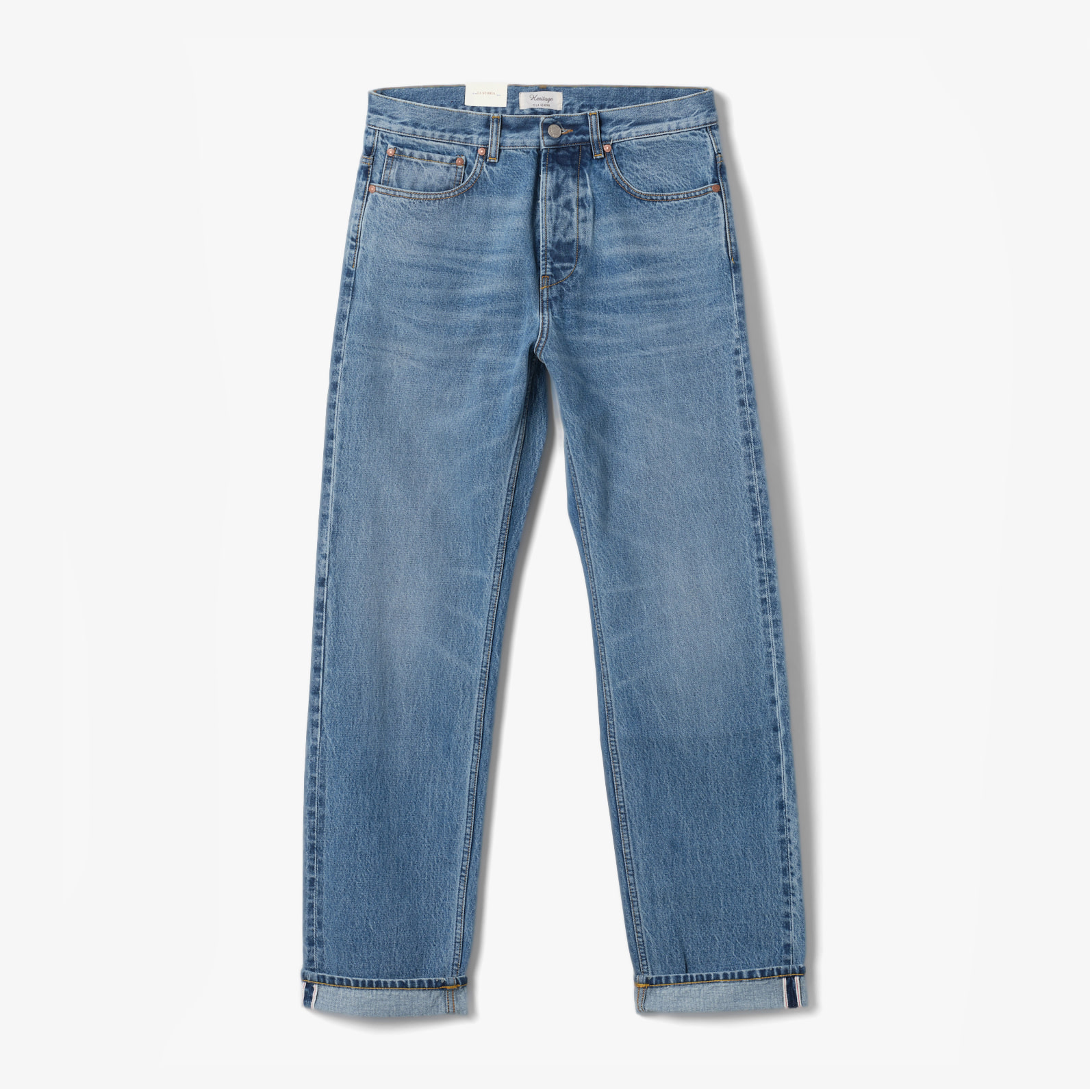 RODOLFO 5 POCKET DENIM PANTS BLUE