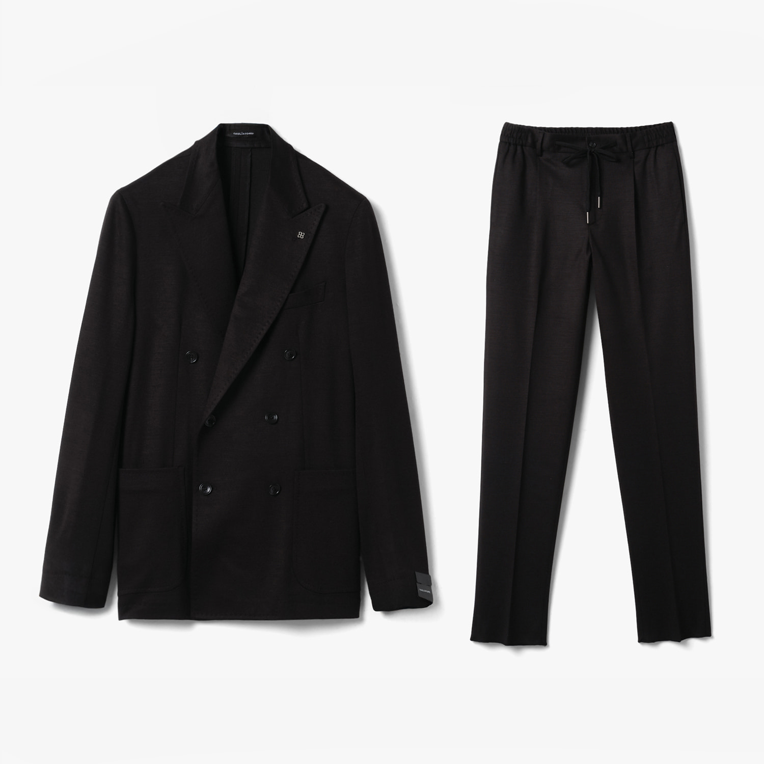 DARREL DB KNIT SUIT BLACK