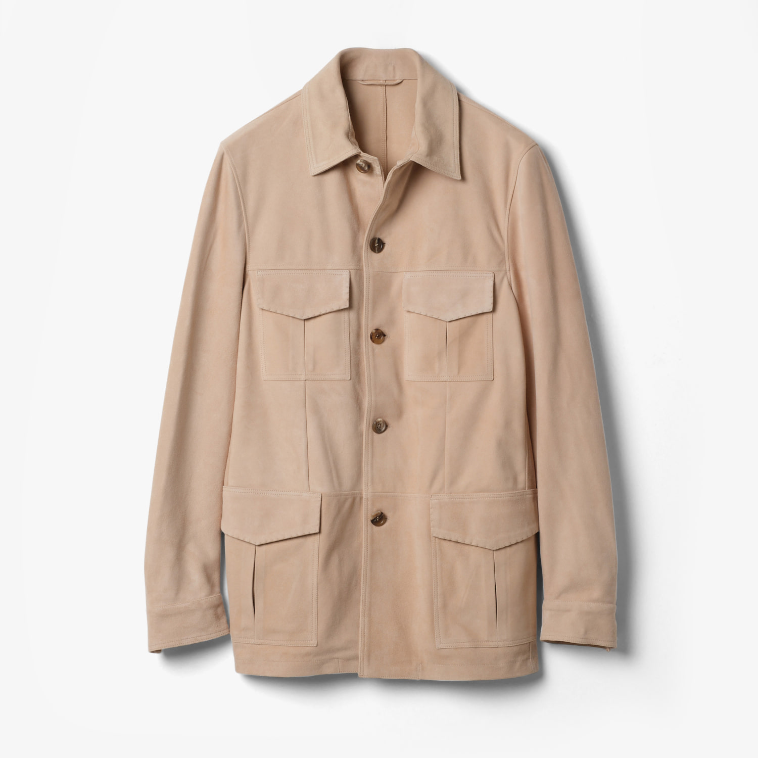 SUEDE ICONIC SAFARI JACKET SKIN BEIGE