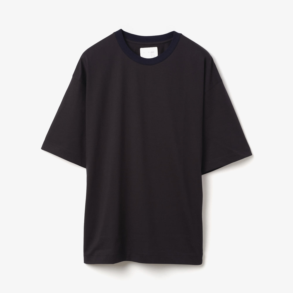 KNITTED RIB T-SHIRT DARK NAVY