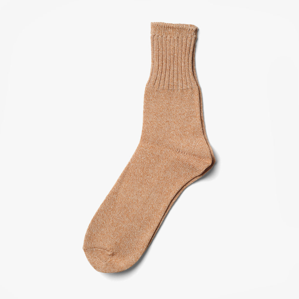 WASHI ORGANIC COTTON ANKLE SOCKS BROWN