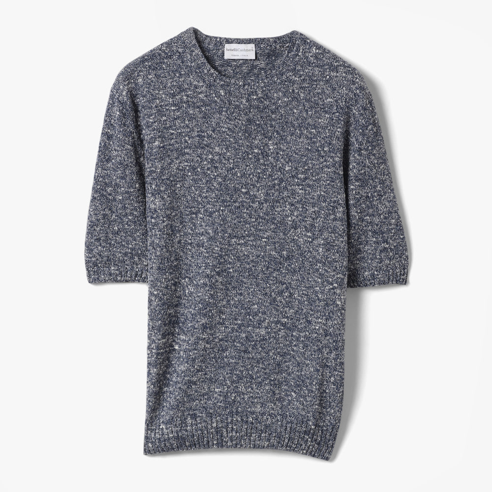 PLAIN KNIT CREWNECK MIDNIGHT BLUE