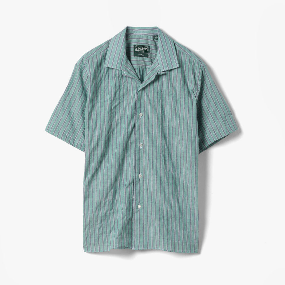 CAMP SHIRT (STRIPE 2) GREEN