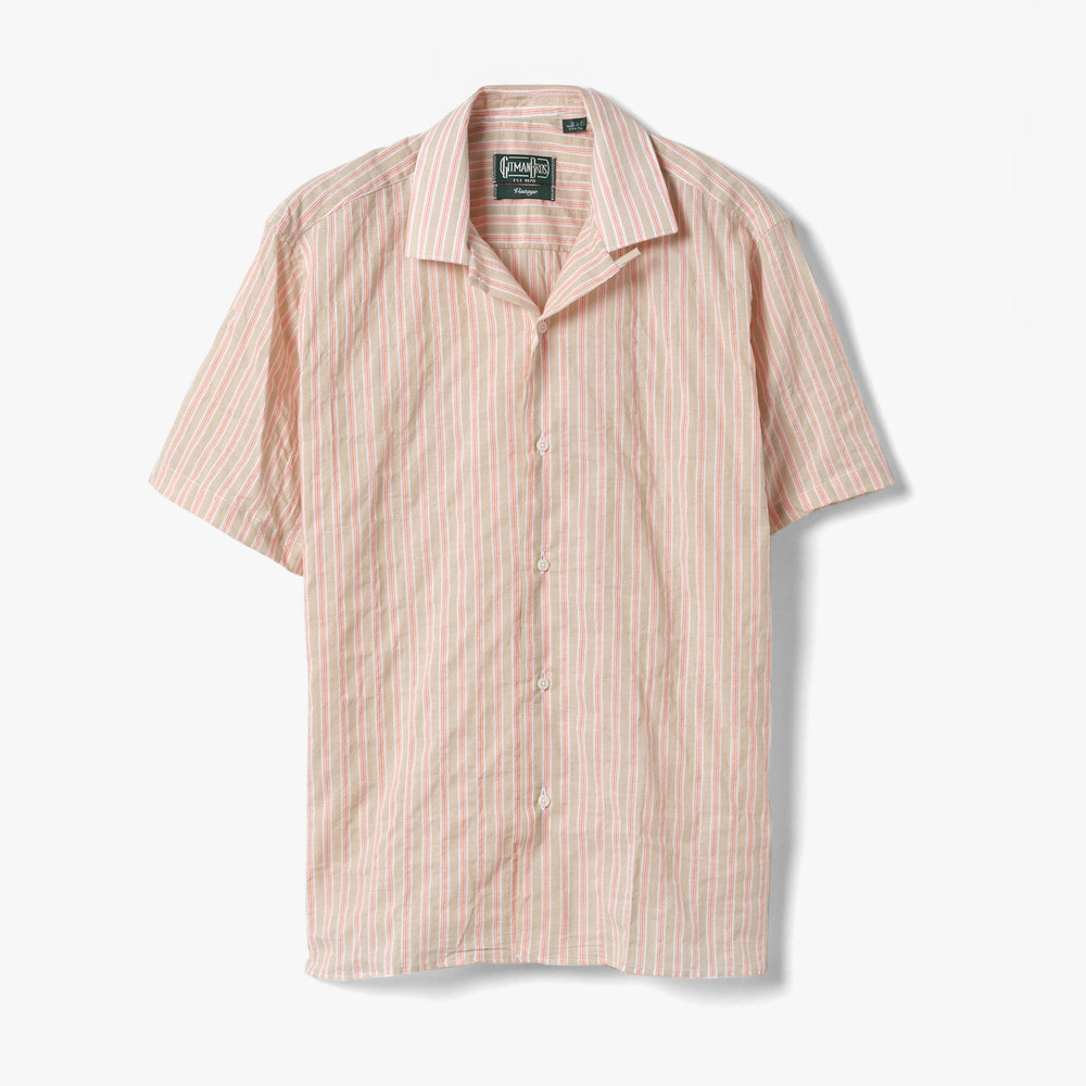 CAMP SHIRT (STRIPE 3) PINK