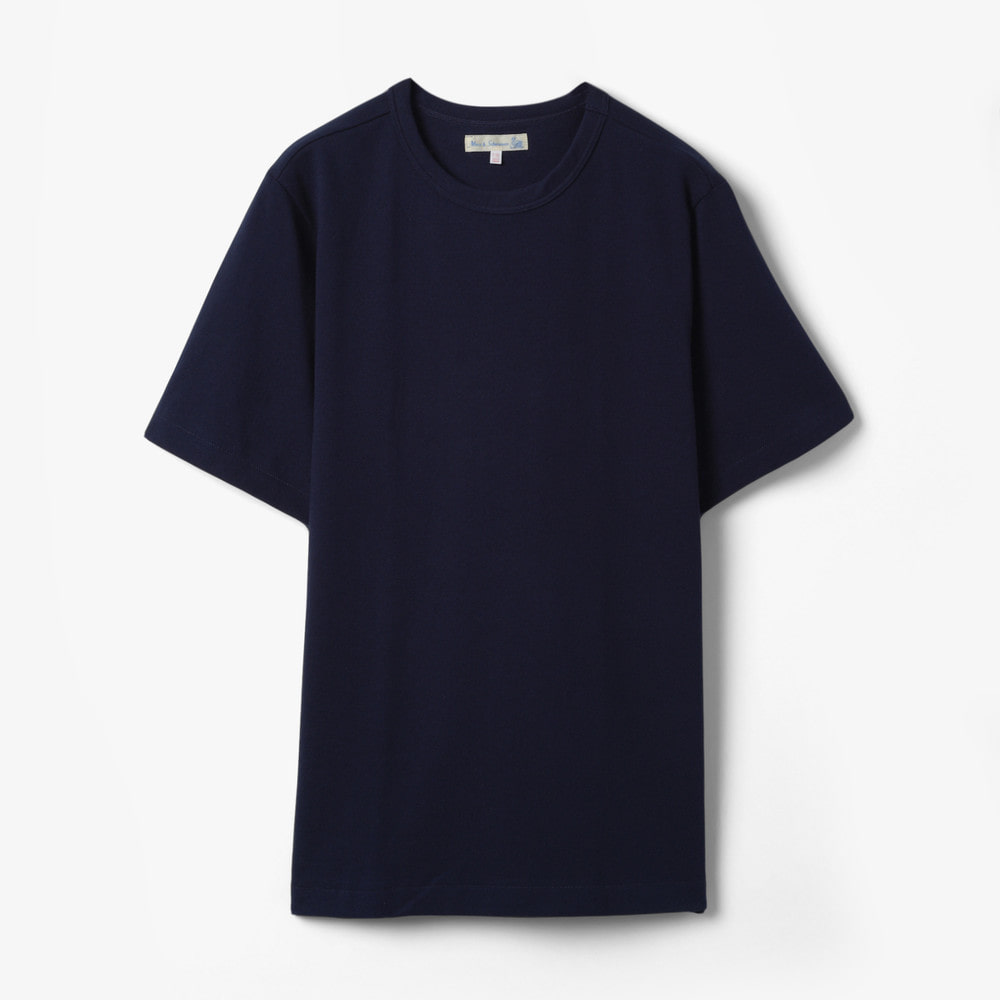 214PK LOOPWHEELED RELAXED FIT PIKEE T-SHIRT INK BLUE