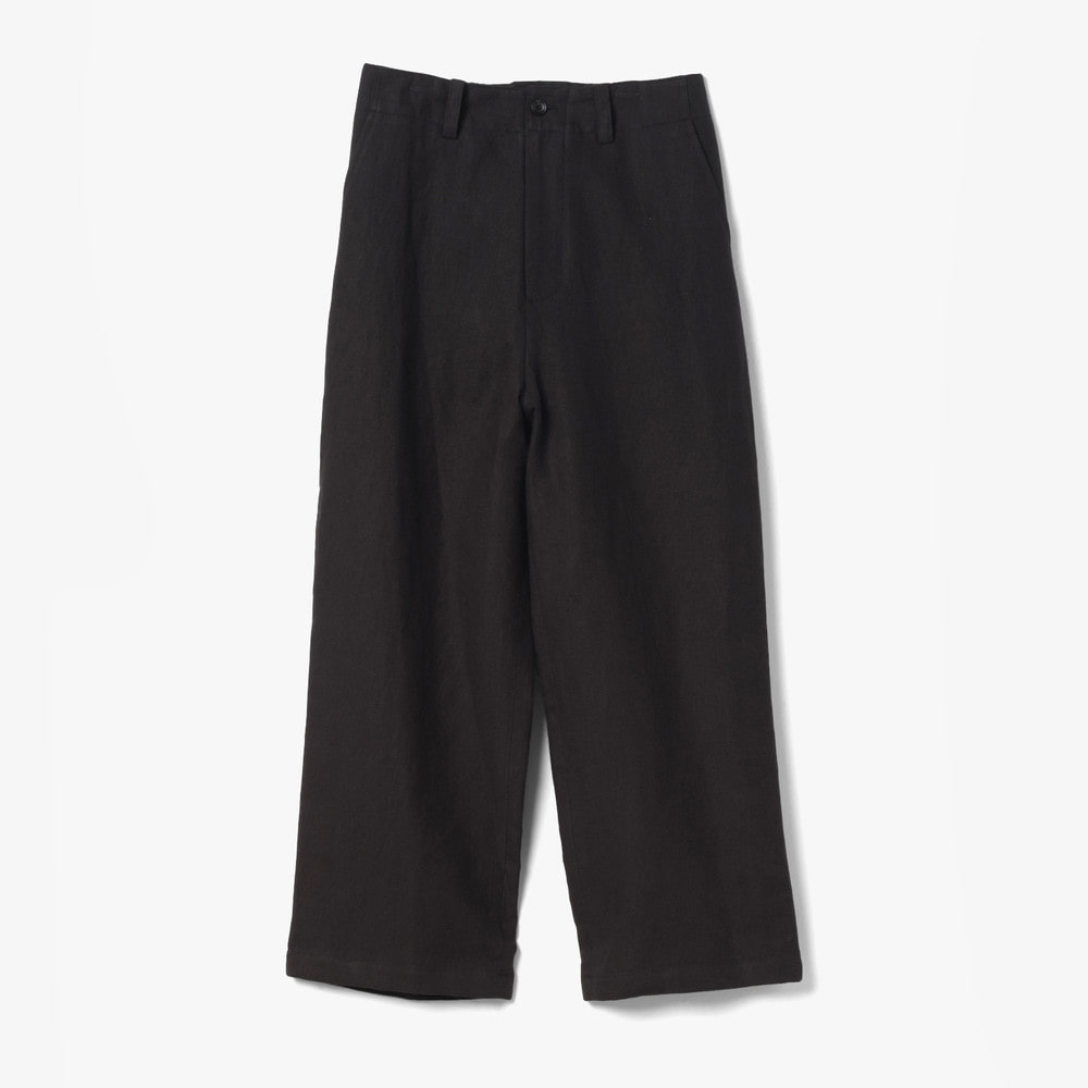 NO-TUCK REGULAR PARTIAL BANDING PANTS BLACK