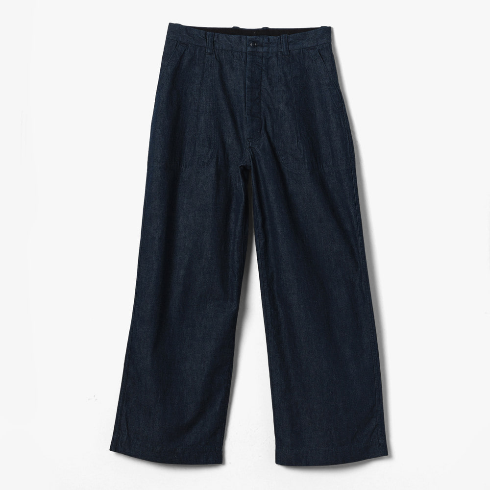 PIGMENT-DYED COTTON DUCK MILITARY PANTS INDIGO