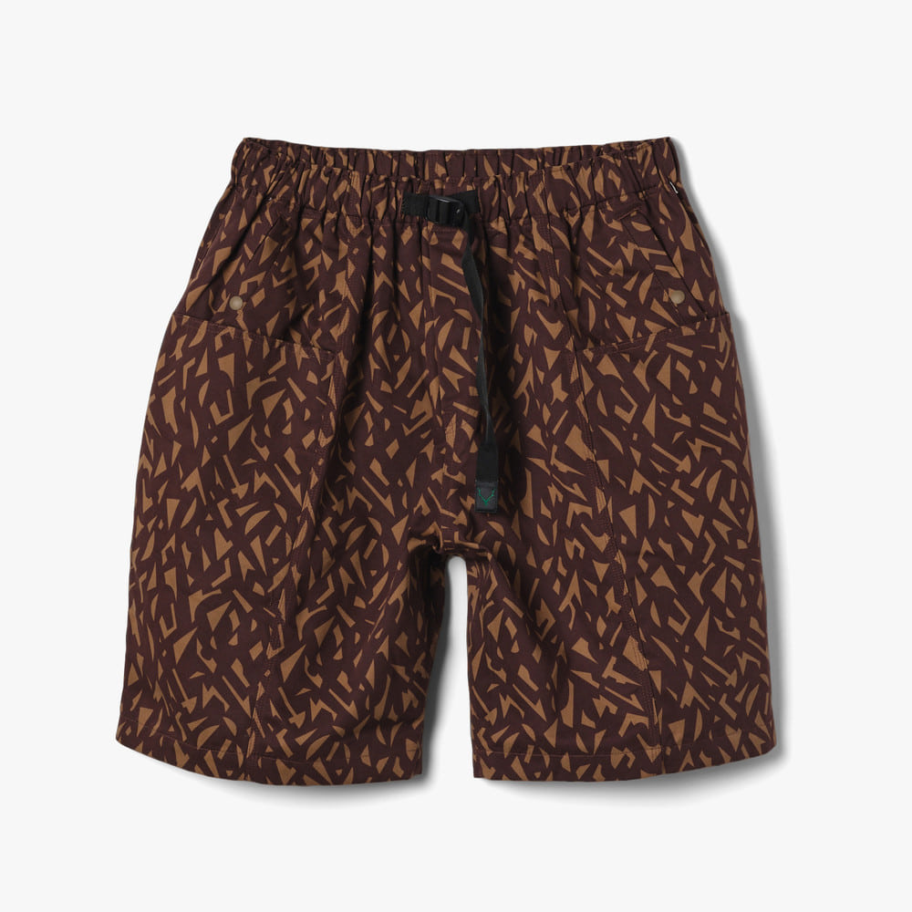 BELTED C.S. SHORT (COTTON GROSGRAIN/PRINTED) BROWN