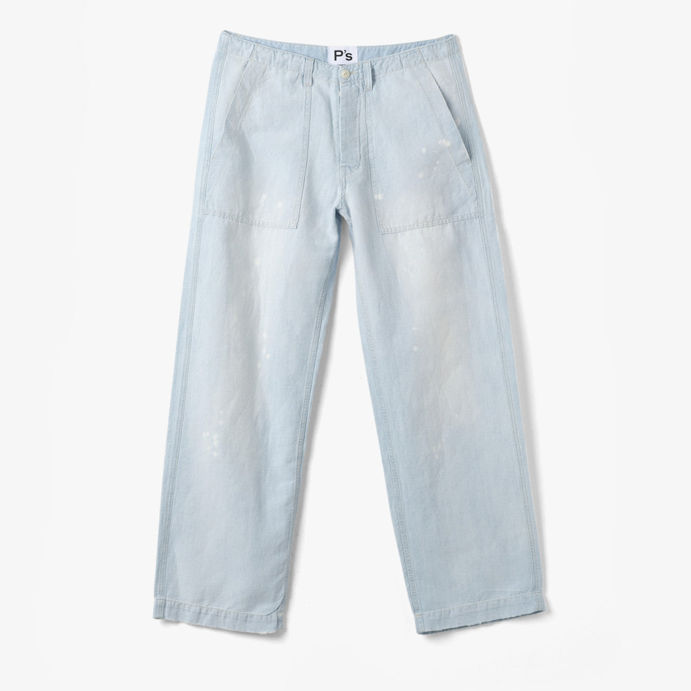 ORIGINAL CHAMBRAY FATIGUE PANT WASHED BLUE