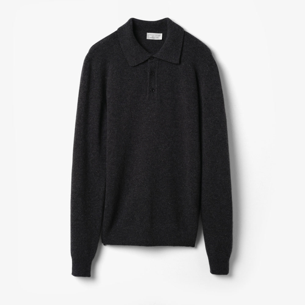 POLO NECK SWEATER CHARCOAL GRAY