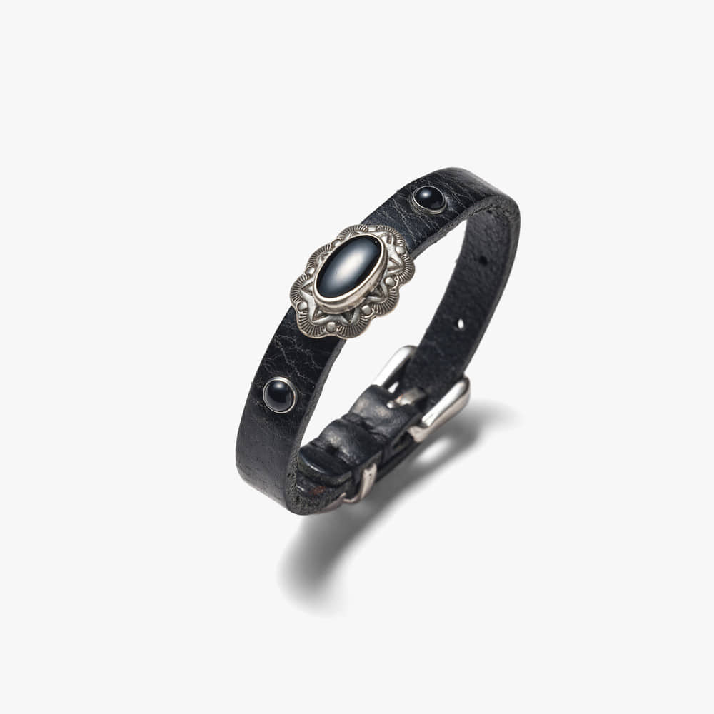 55U.0102 LEATHER BRACELET BLACK