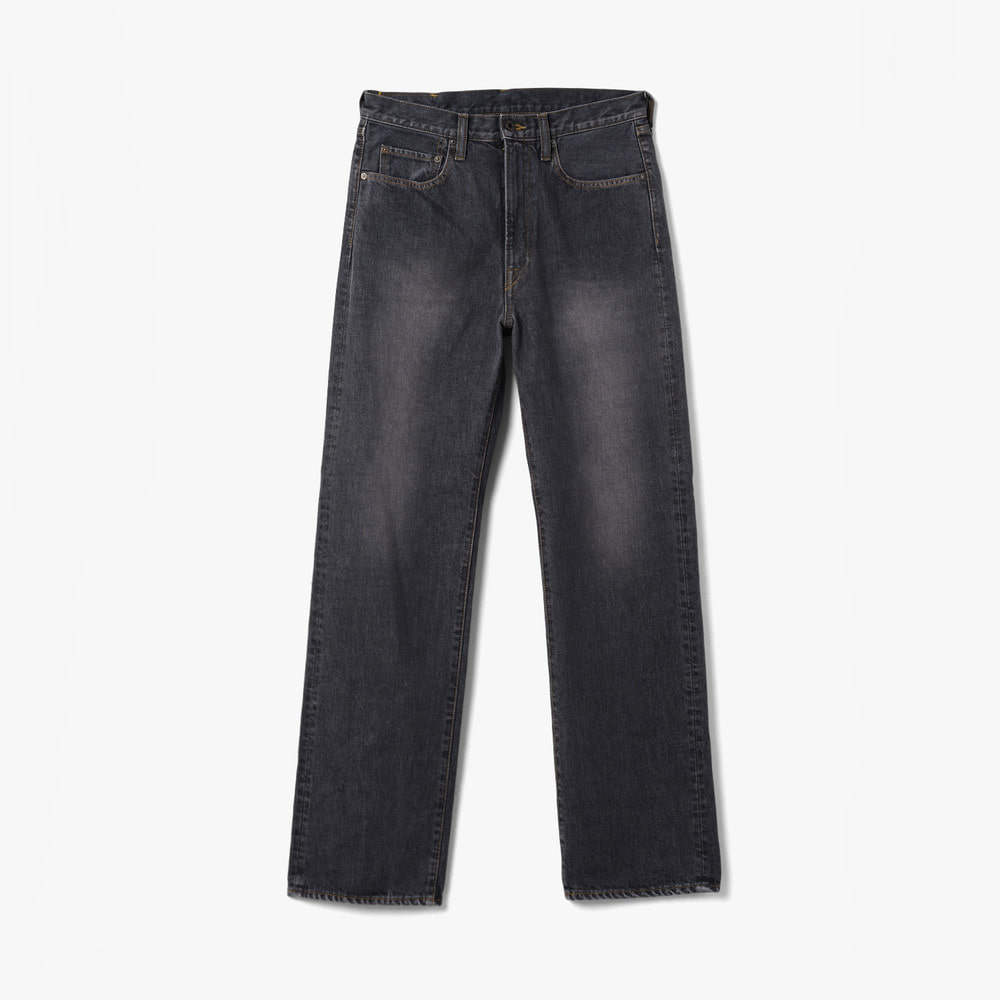 14oz BLKxBLK Denim 5P MONKEY TH (ZIP ver.) BLACK