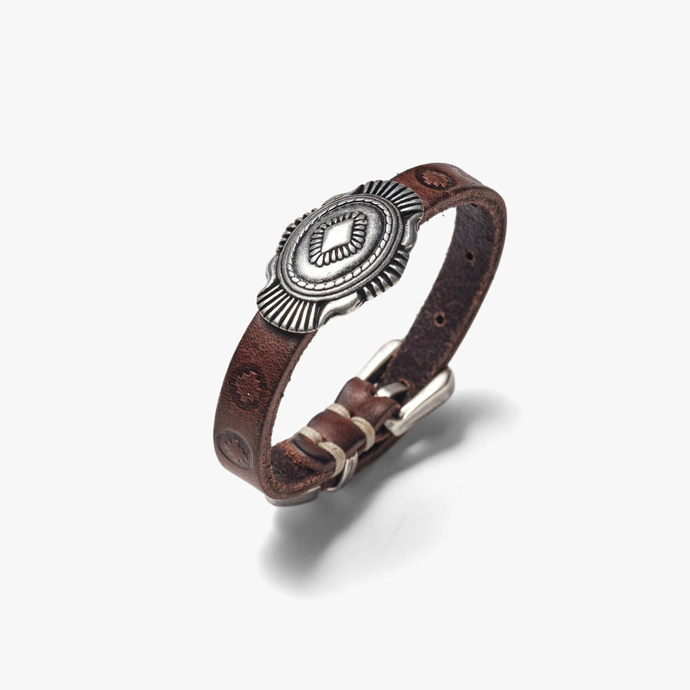 55U.0104 LEATHER BRACELET T.MORO