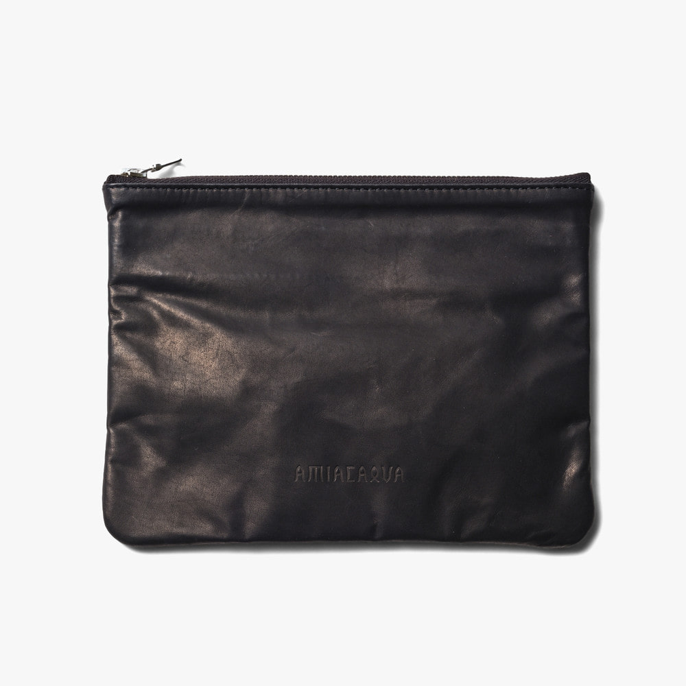 SANDWICH LEATHER EASY WALLET (L) BLACK