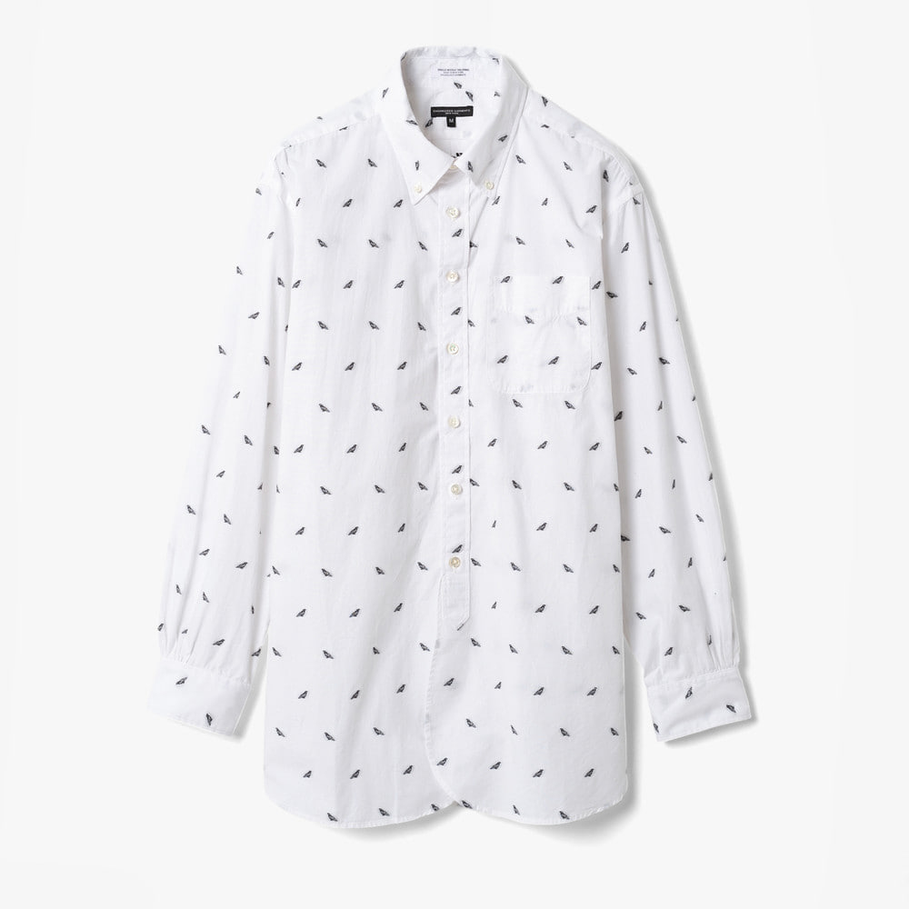 19 CENTURY BD SHIRT (SMALL BIRD EMBROIDERY) WHITE