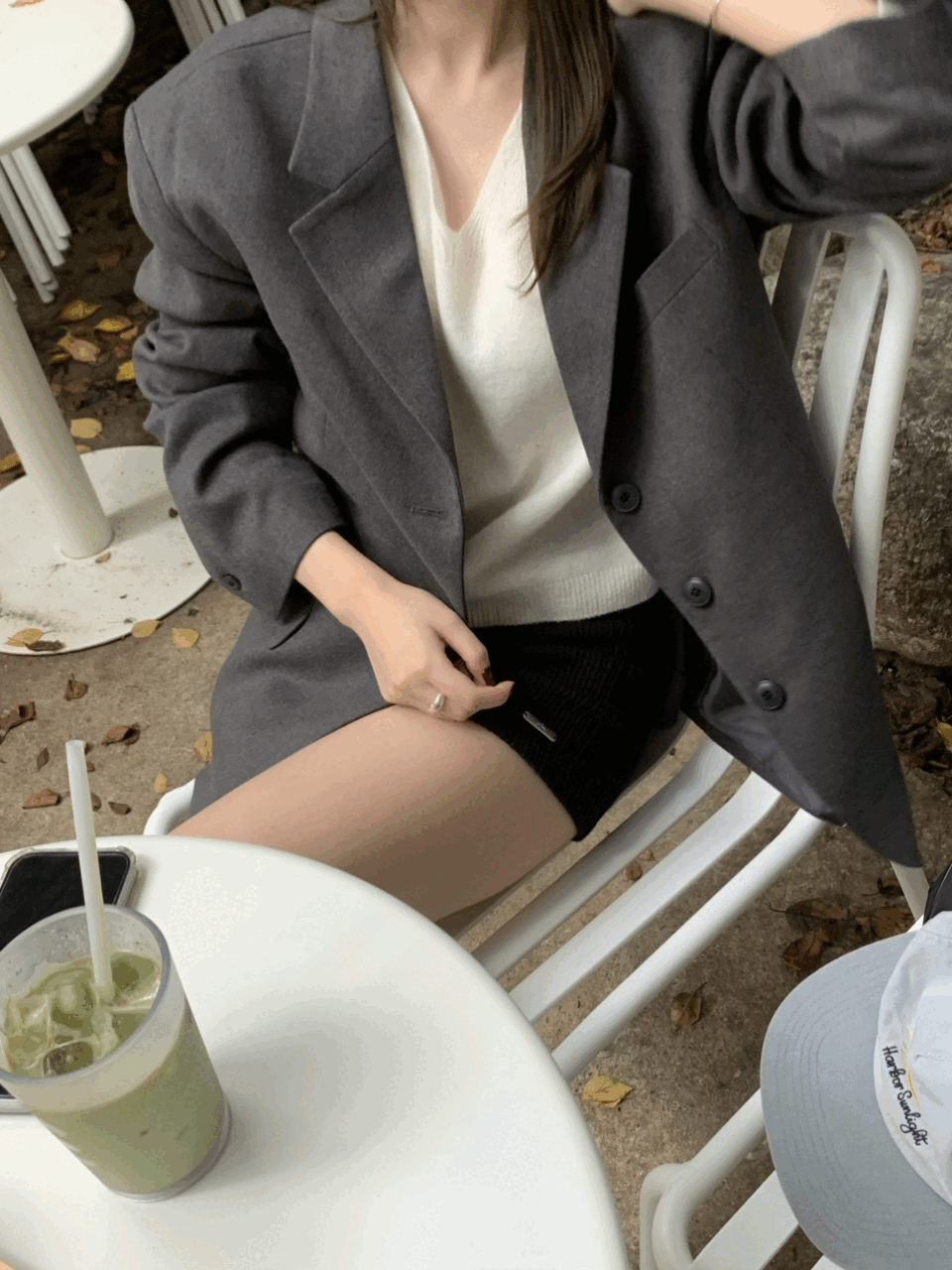 터그 자켓 - 차콜 컬러 클래식 자켓 제품 이미지