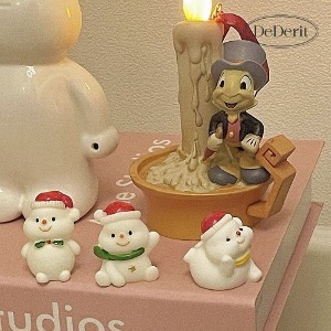 데데리트 귀여운 크리스마스 파티 눈사람 산타 미니 피규어 케이크 장식 인테리어 소품
