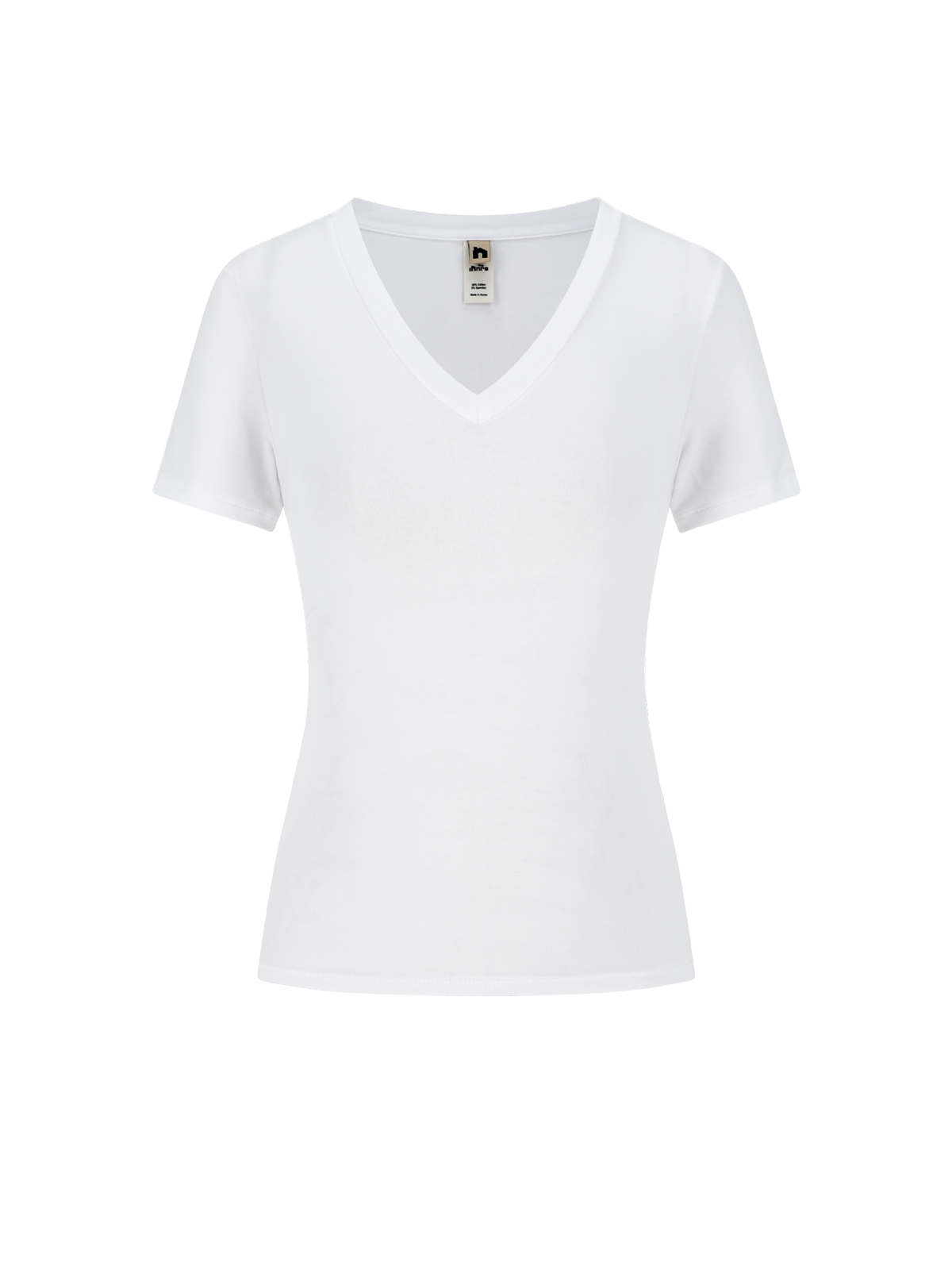 The Lace-Up V-Neck T-Shirt (White) - The Innrs