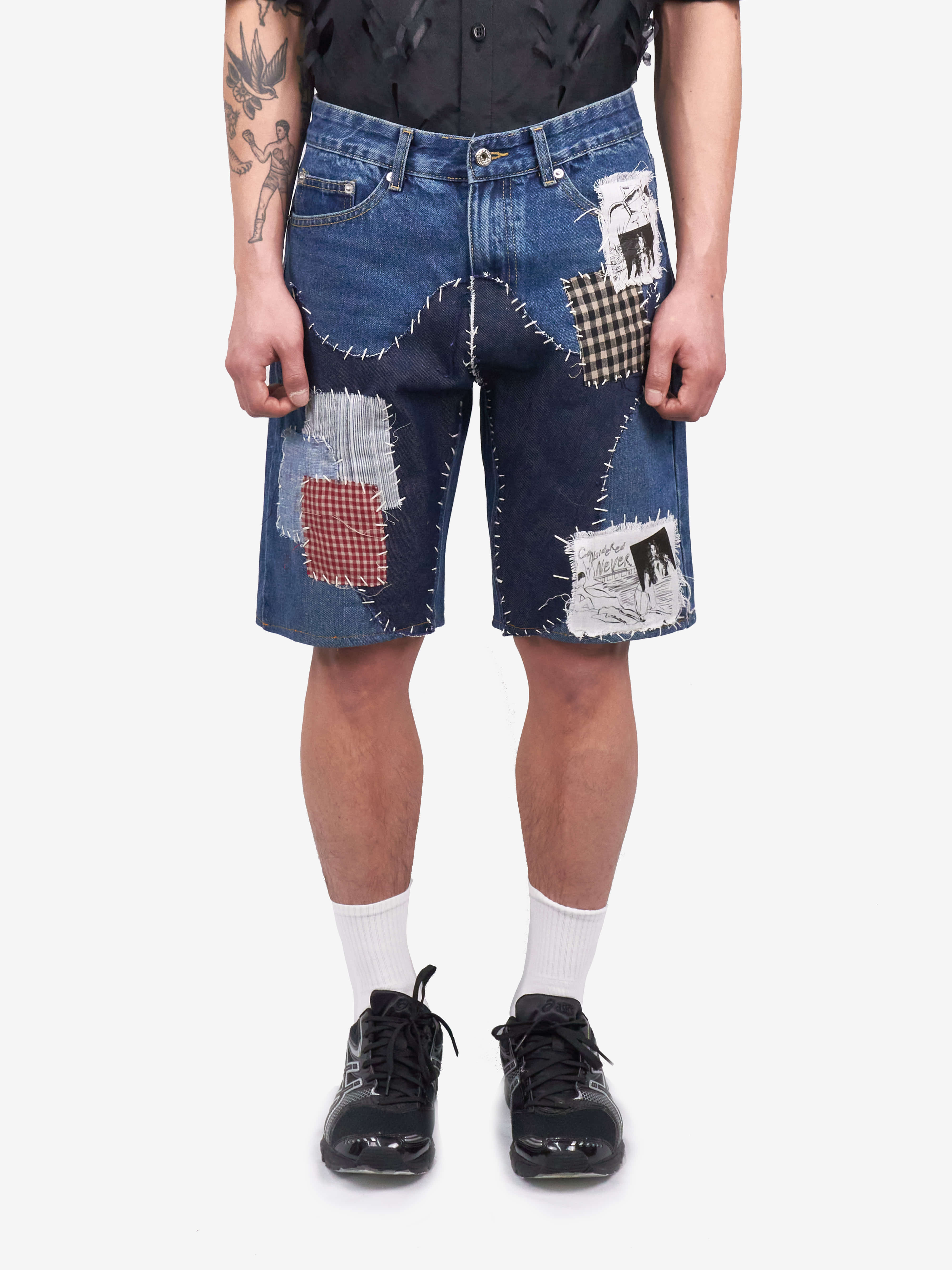 パンツ JUNTAE KIM APPLIQUE SHORTS JUNTAE KIM - TROUSERS - JUNTAE KIM