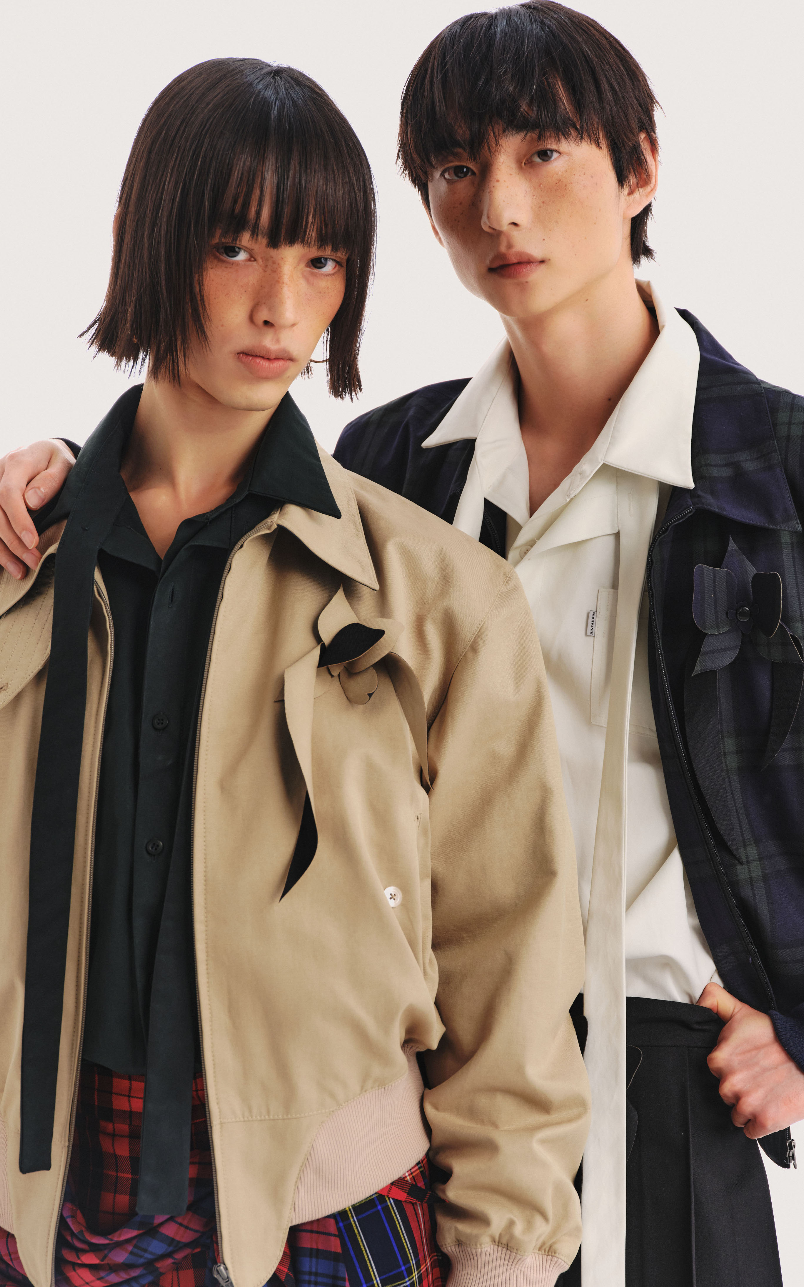 EMBOSSED LEATHER BIKER JACKET (40% off, 시즌오프) - JUNTAE KIM