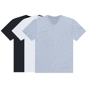 코튼 30수 무지 브이넥 반팔 티셔츠 S-2XL