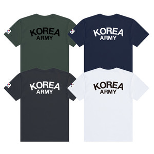 쿨론 ROKA 아미 육군 라운드 반팔 티셔츠 S-12XL