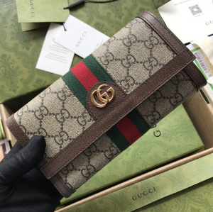 Gucci 2021 Women&#039;s Leather Wallet,19cm,GUW0193 - 구찌 2021 여성용 레더 장지갑,19cm,베이지