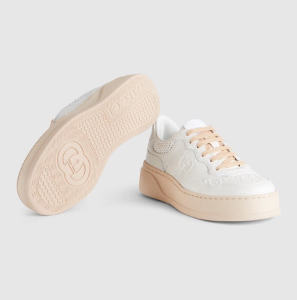 구찌 남/녀 화이트 스니커즈 - Gucci Unisex White Sneakers - gus36x