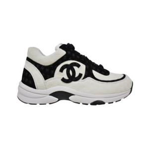 ✨샤넬 여성 프리트 카프스킨 스니커즈 【매장-500만원대】 - Chanel Womens White Sneakers - ch556x