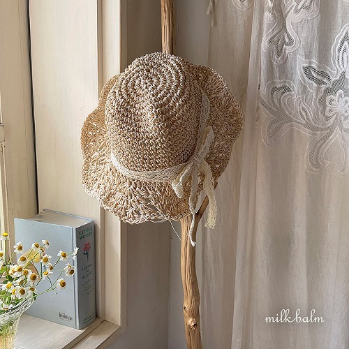 flower straw hat _ milkbalm