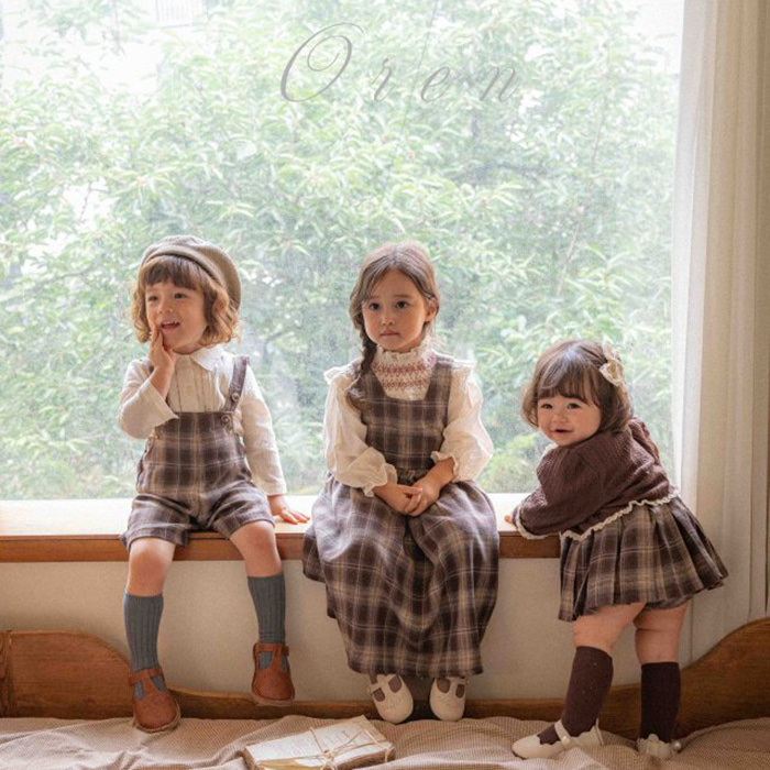 新品未使用 韓国子供服 ONU check reversible  vest L 2025年最新onu 韓国子ども服の人気アイテム - メルカリ