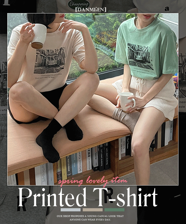 [3color] 트레인 반팔 티셔츠