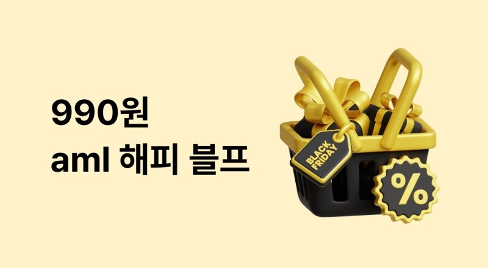 990원 aml 해피 블랙프라이데이