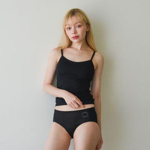 모달 끈 조절 캡 내장 나시 & 팬티 세트