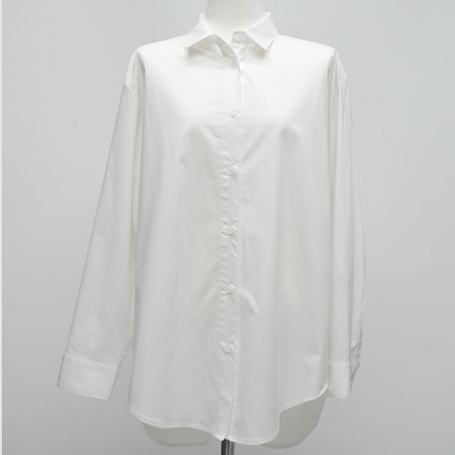 [중고] 하얀색 여성 긴 셔츠