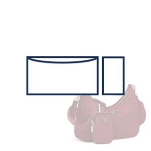 (10-44/ P-Tessuto-R-Set) Bag Organizer for Re-Edition Tessuto Shoulder Bag : Raw-Edge – A Set of 2