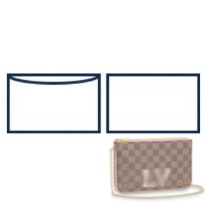(1-53/ LV-Double-Zip) Bag Organizer for LV Double Zip Pochette – A Set of 2