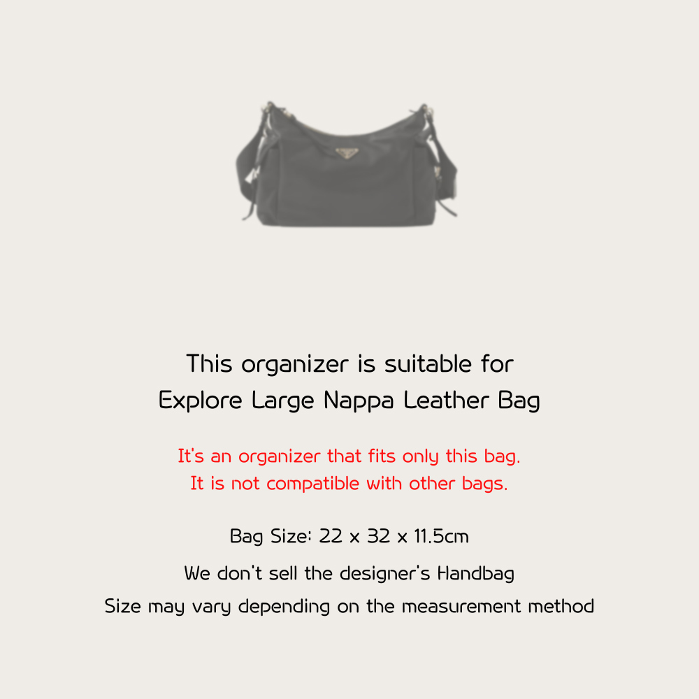10-157/ P-1BC264) Bag Organizer for Prada Explore Large Nappa