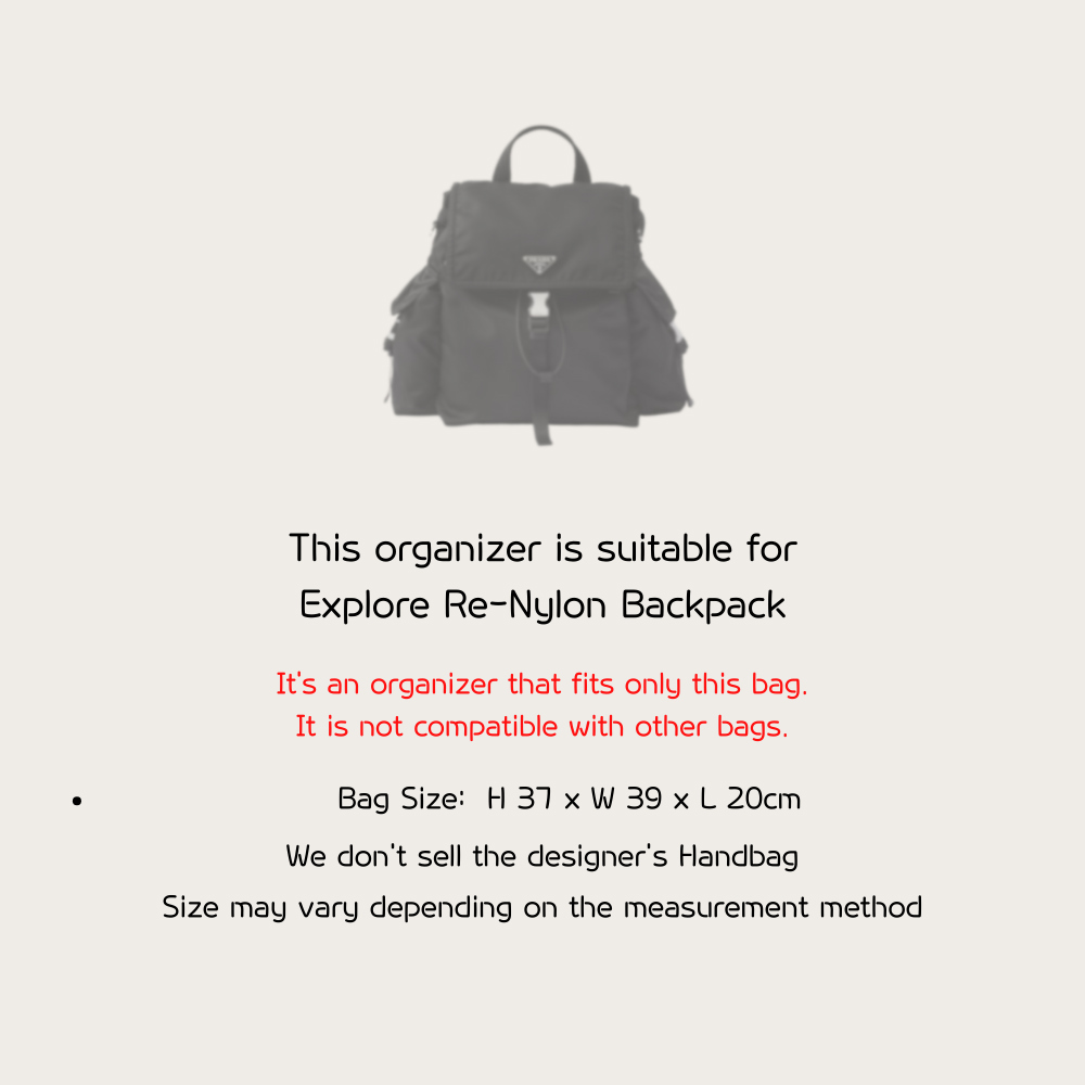 10-163/ P-2VZ118) Bag Organizer for Prada Explore Re-Nylon