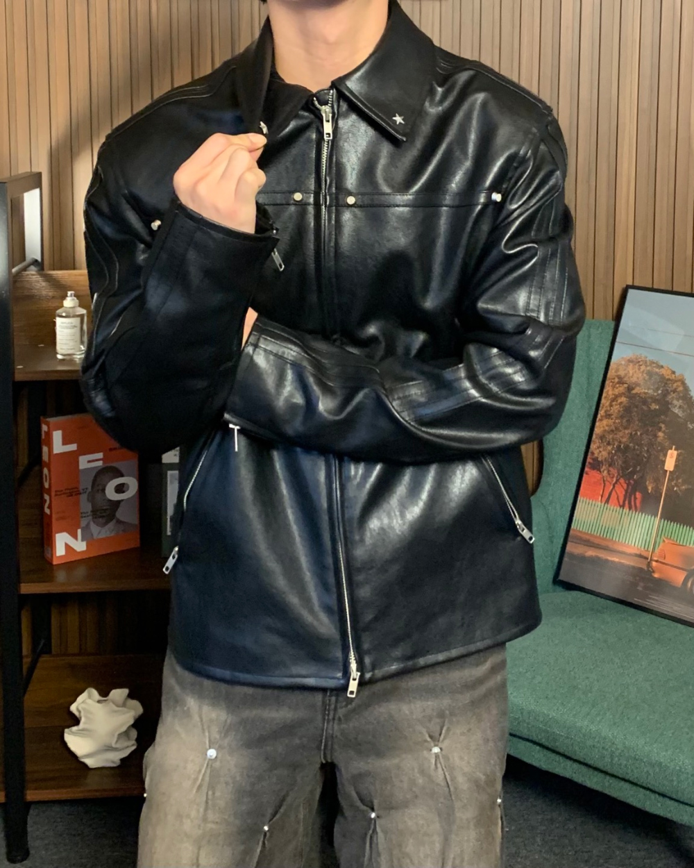 재킷 모델 착용 이미지-S1L48