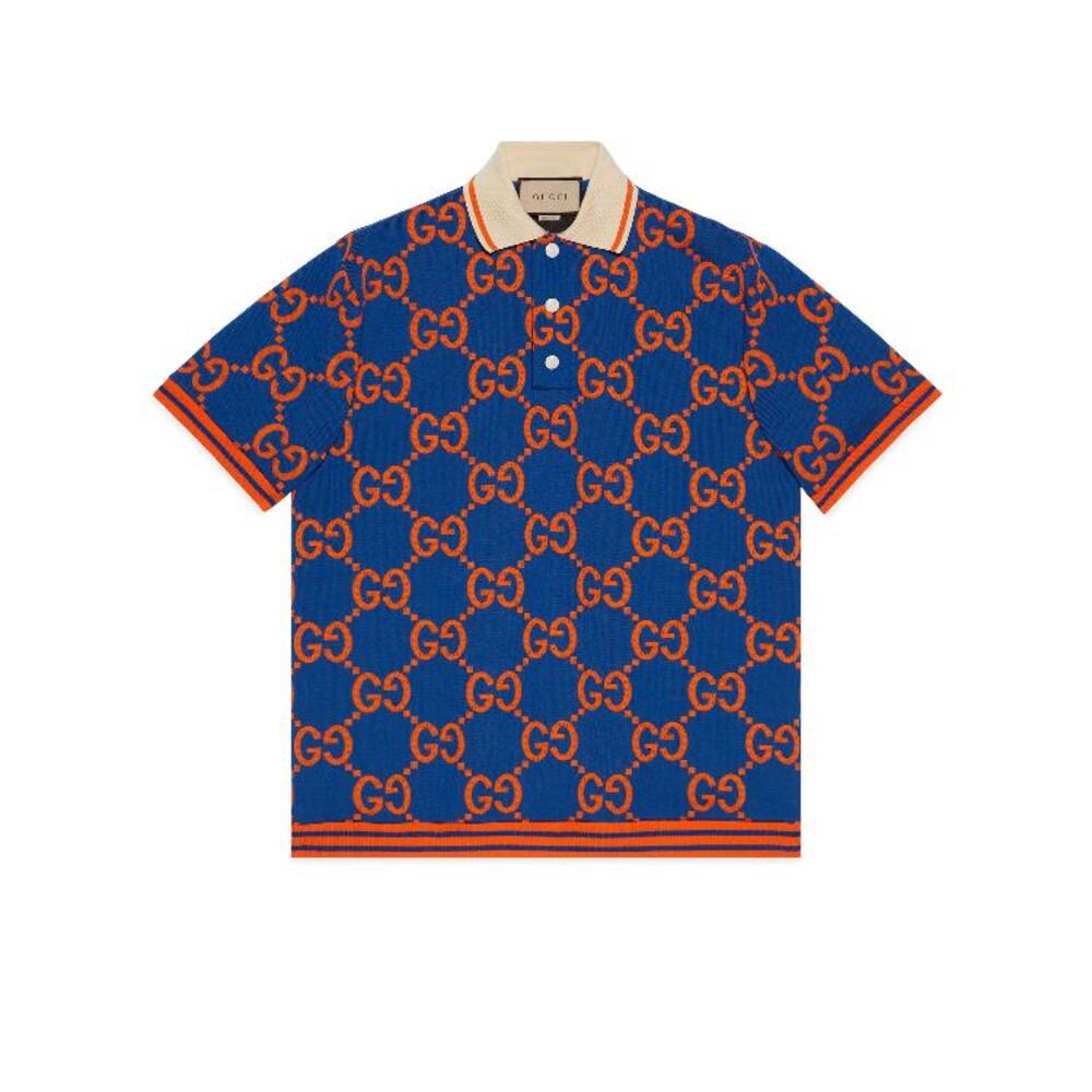 구찌 남성 티셔츠 맨투맨 752173 XJFSO 4102 GG cotton jacquard polo T shirt