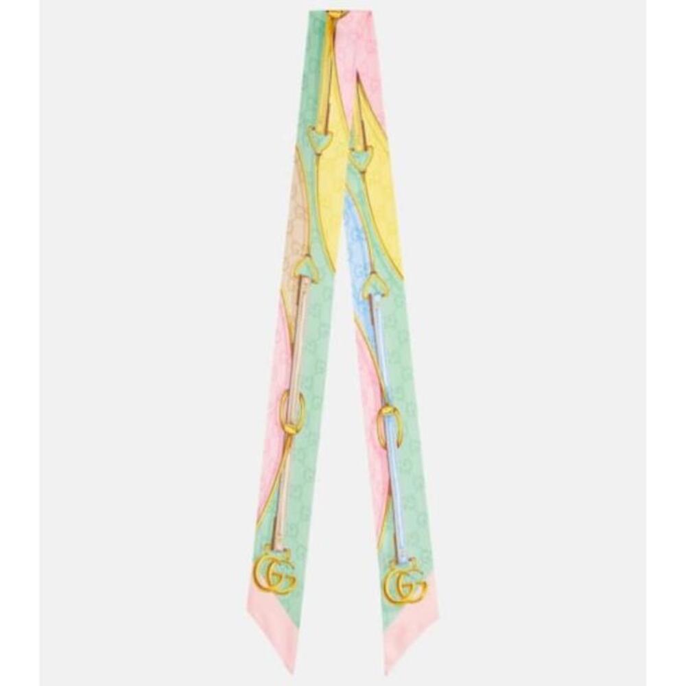 구찌 여성 스카프 숄 GG printed silk scarf P00938378